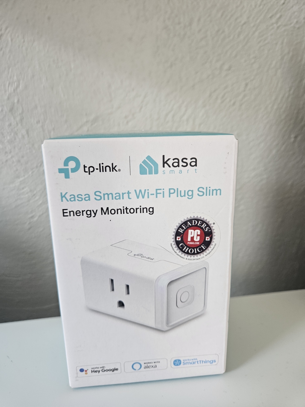 TP-Link White Smart Wi‑Fi Outlet with Voice Control Accent